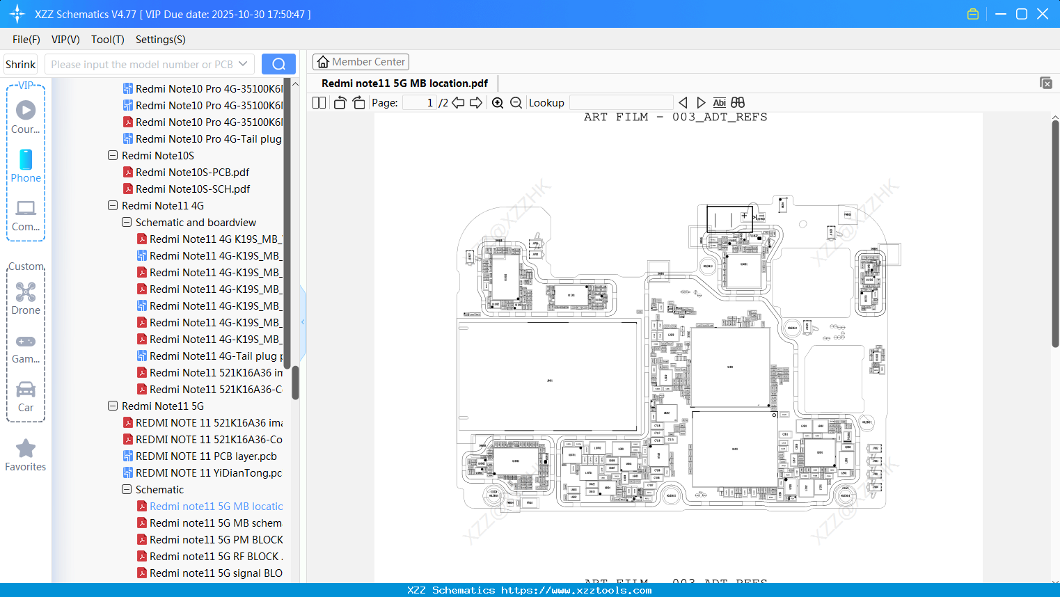 Xiaomi Redmi Note11 5G MB Location
